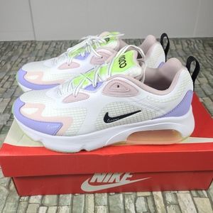 Nike Women’s Air Max Sneakers White Lavender Pink Neon Green